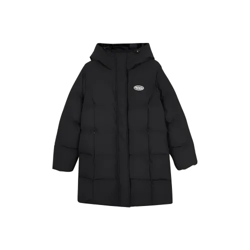 Skechers Хлопковый пуховик женский цвет угольно-черный