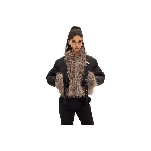 JIKOO Хлопковый пуховик женский черный