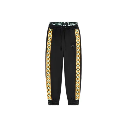 LINING Китай Li NING Черные Женские Вязаные Тренировочные Брюки