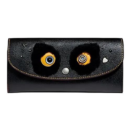 COACH Конверт кожа кошелек женский черный