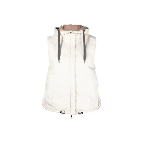BRUNELLO CUCINELLI Белый Женский Пуховый жилет