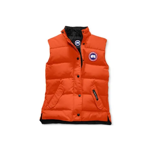 Canada Goose Жилет из велюра Женские Оранжевый