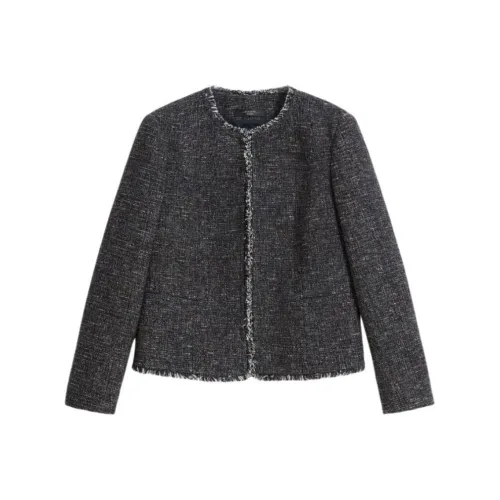 WEEKEND MaxMara Cropped Coat Women's Gray WEEKEND MaxMara Укороченное пальто женское серого цвета