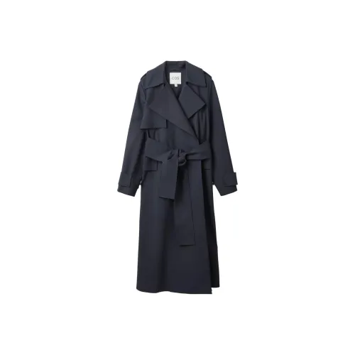 COS Темно-синий Женский Тренч