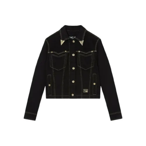 VERSACE JEANS Джинсовая куртка Женская Черная