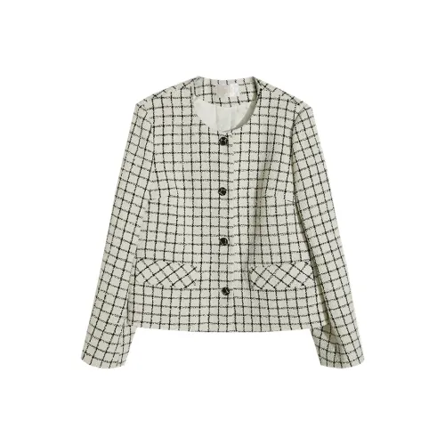 YALIDA Cropped Jacket Women's White