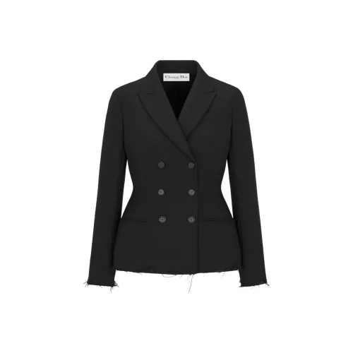DIOR SS24 Бизнес Костюм Пальто Женское Черное