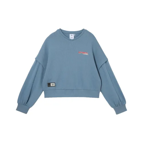 PUMA x PHANTACI Толстовка Женская Светло-Синяя