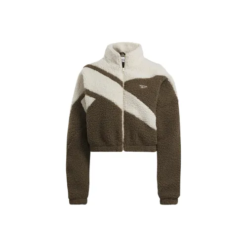 Reebok CL Зимний TRACKTOP Бархат Feel Пальто Женские Армейский зеленый