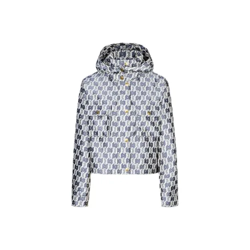 Karl Lagerfeld FW23 Хлопковый пуховик Женский Светло-серый