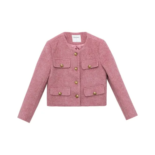 EGGKA Cropped Coat Women's Plum Powder