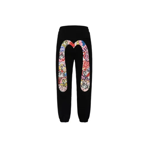 EVISU Черные Женские Вязаные Спортивные Брюки