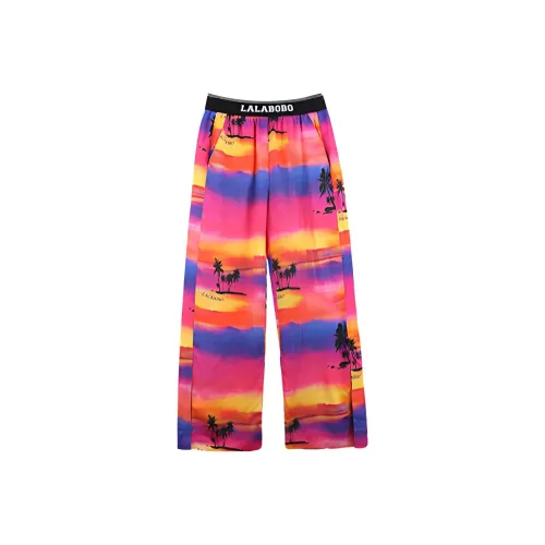 LALABOBO Широкие брюки Женские Неон