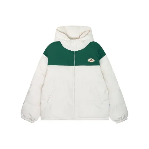 LKOD Бело-зеленая унисекс объемные куртки (пуфы)