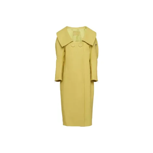 PRADA SS23 Кожа Куртка Женская Желтая