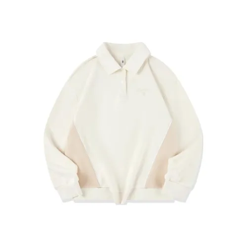 QIAODAN Sports Life Collection Толстовка Женская Кремово-белый Березовая древесина