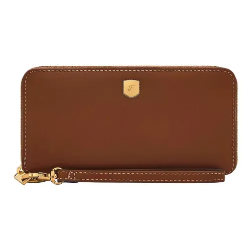FOSSIL Smooth Leather Wallet Women's Brown