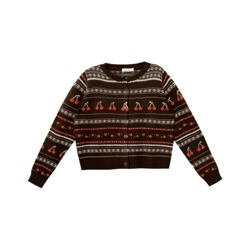 WUPODAMANVZHUANG Трикотаж Женский Кофейный Вишневый