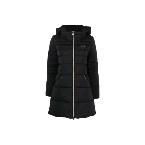 EMPORIO ARMANI EA7 Хлопковый пуховик женский черный