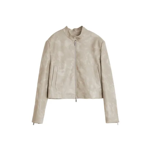 ELLE Cropped Coat Women's Gray Green ELLE Укороченное пальто женское серо-зеленого цвета