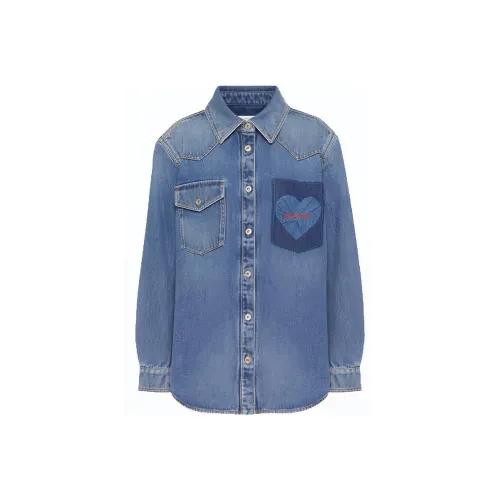 Valentino Синие Женские Джинсовые Куртки