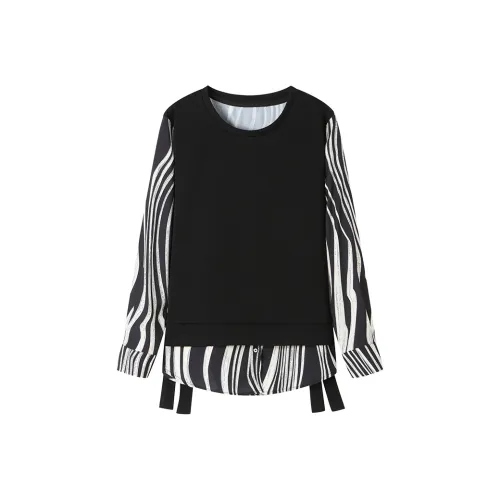 Корейский стиль худи женский черный