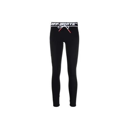 Off Белый SS22 Черный Женские Леггинсы