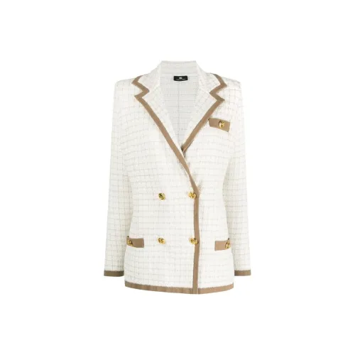 Elisabetta Franchi Бизнес Костюм Пальто Женское Экрю