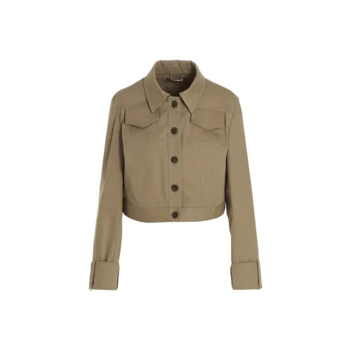 ALBERTA FERRETTI Светло-янтарное Женское Короткое Пальто