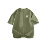 Пальма Зеленый (Светлый Тон с Веселым Улыбающимся Логотипом на Груди)