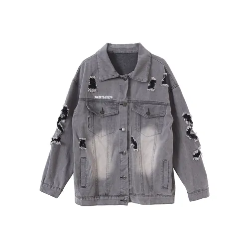 FOCOS STUDIO Темно-серый Женские джинсовые куртки