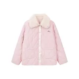 Розовый пуховик