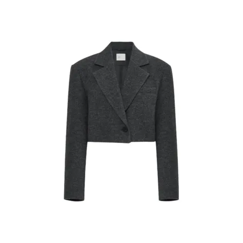 ZHIZHI Пальто Женское Темный Каменный Серый