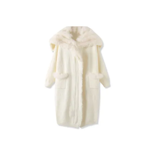 NORA.LOU Белая Женская Бархатная Куртка