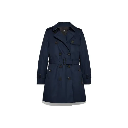 COACH Синий Женский Тренч