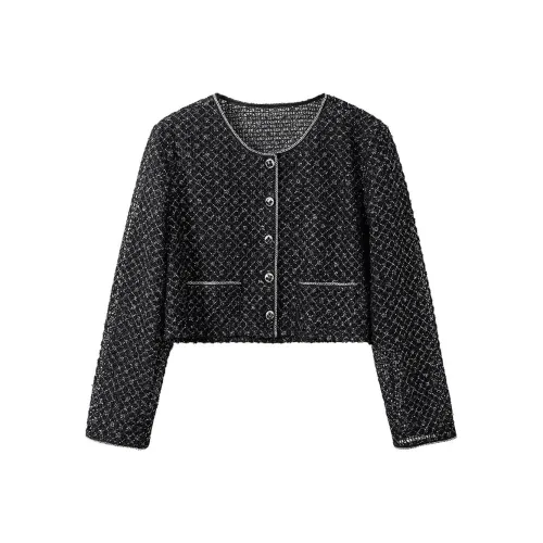 SHUXI Cropped Coat Women's Midnight Wake Black SHUXI Укороченное пальто женское цвет Midnight серия Wake цвет Black