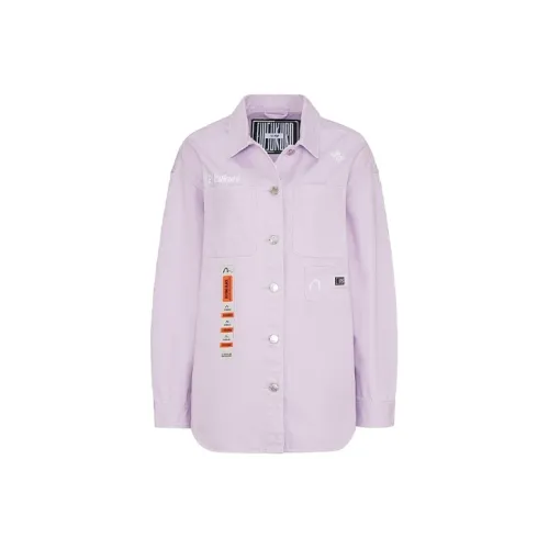EVISU Loose Fit Denim Jacket Women's Light Purple