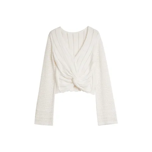 ELLE Белый Женский Трикотаж