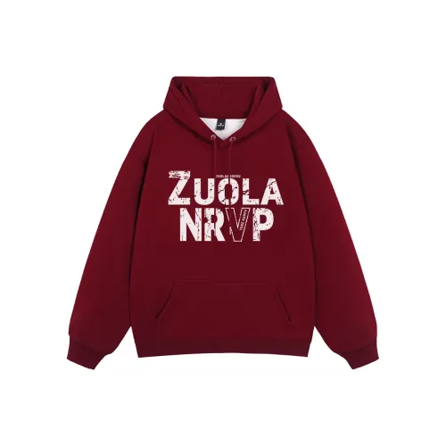 ZUOLANGGENU Толстовка Унисекс Бордовый