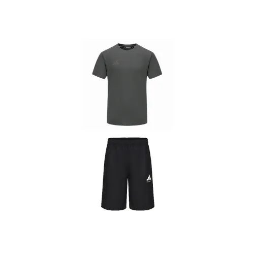 Adidas Taekwondo Повседневная Спортивная Одежда Унисекс Комплект Серый + Черный