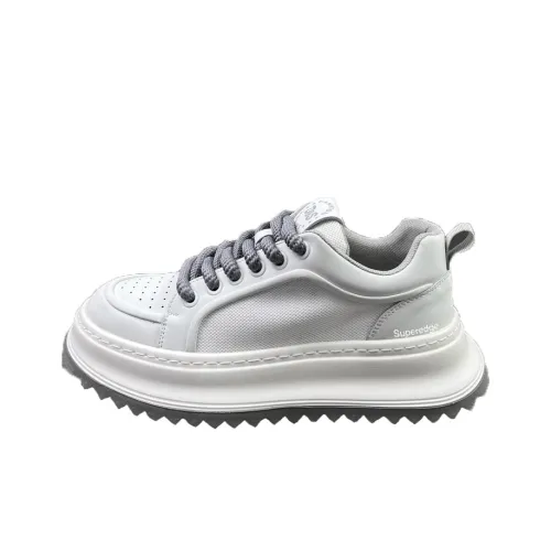 SUPEREDGE Покрытие Slip-Resistant и Abrasion-Resistant Низкие Кроссовки для Скейтбординга Мужские Белые