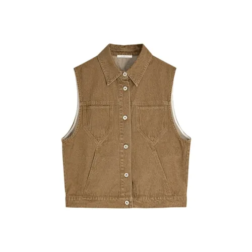 CUBIC Повседневный Denim Без рукавов Жилет Женские