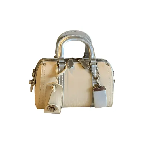 Bywhich ПУ (полиуретан) Бостон Сумка Сумка через плечо Сумка Обычная Женская Экрю Синий