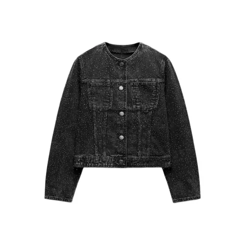 ZARA ZW Series Denim Jacket Women's Gray