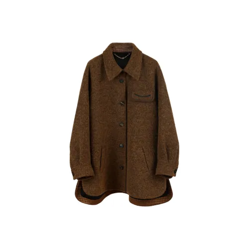 NancyCavally Вельвет Feel Пальто Женское Табак Лист Коричневый