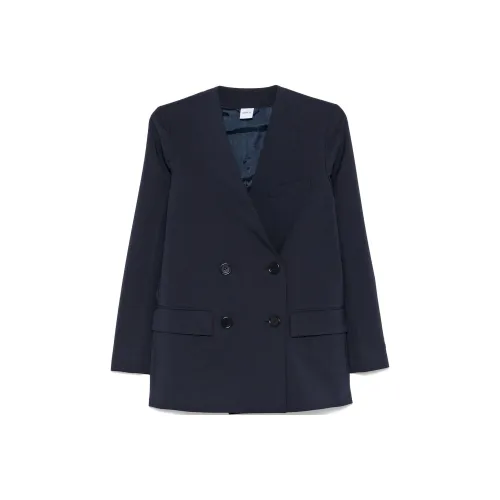 ASPESI FW24 Бизнес Костюм Пальто Женское Морской Синий