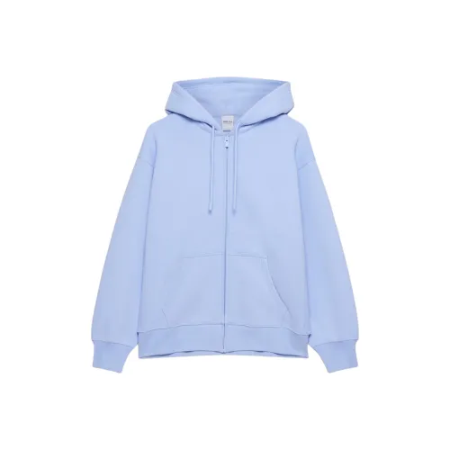 Aritzia Cozy Sweatfleece Boyfriend Zip Толстовка Толстовка Женские Dayflower Синий Duckweed Синий