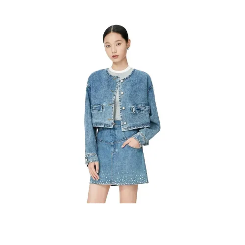 Caroline Denim Jacket Women's Denim Blue Каролайн Деним Куртка Женская Джинсовый Синий