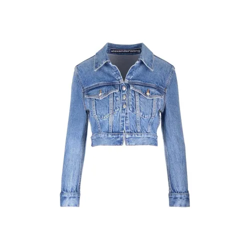 Alexander Wang Denim Jacket Women's Blue Александр Wang Деним Куртка Женская Синяя