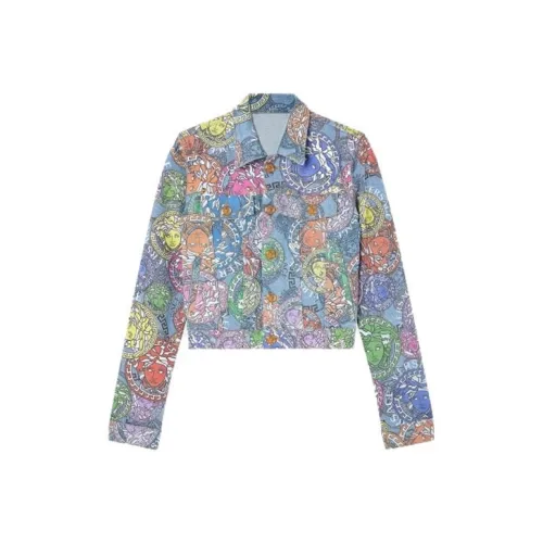 VERSACE Синие Женские Джинсовые Куртки